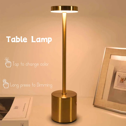 Lámpara de mesa de Metal táctil LED Simple